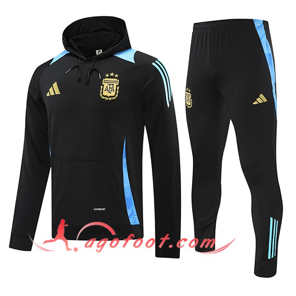 Ensemble Survetement Veste A Capuche Argentine Bleu/Noir 2024/2025