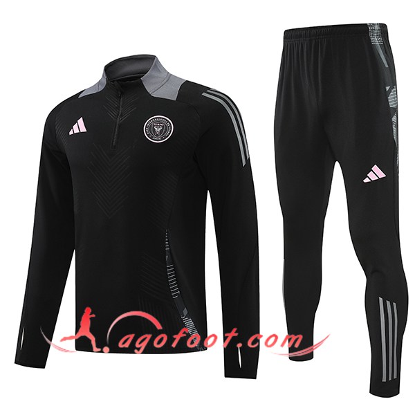 Ensemble Survetement de Foot Inter Miami CF Noir/Gris 2024/2025