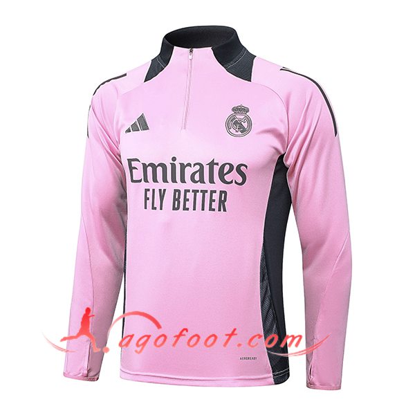 Sweatshirt Training Real Madrid Rose/Gris 2024/2025 -03
