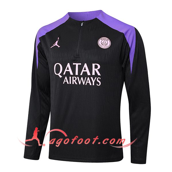 Sweatshirt Training PSG Noir/Pourpre 2024/2025 -02