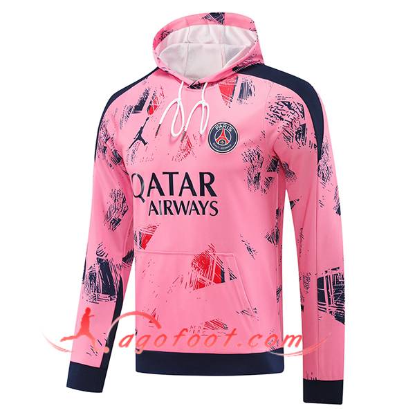 Sweatshirt Training Capuche PSG Rose/Pourpre 2024/2025