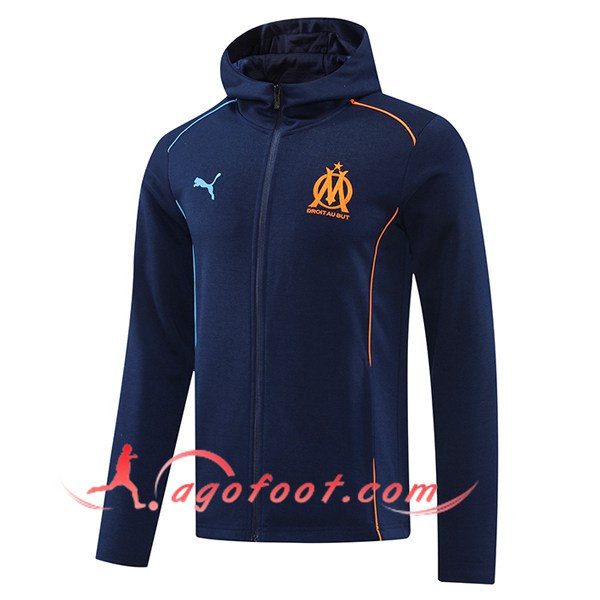 Veste A Capuche Marseille Bleu Royal 2024/2025