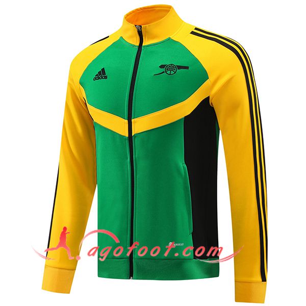 Veste Foot Arsenal Vert/Jaune/Noir 2024/2025