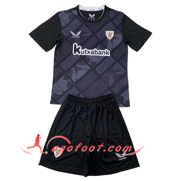 Maillot de Foot Athletic Bilbao Enfant Gardien De But Noir 2024/2025