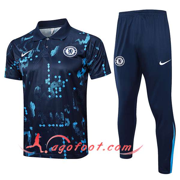 Ensemble Polo Foot FC Chelsea Bleu Foncé 2024/2025