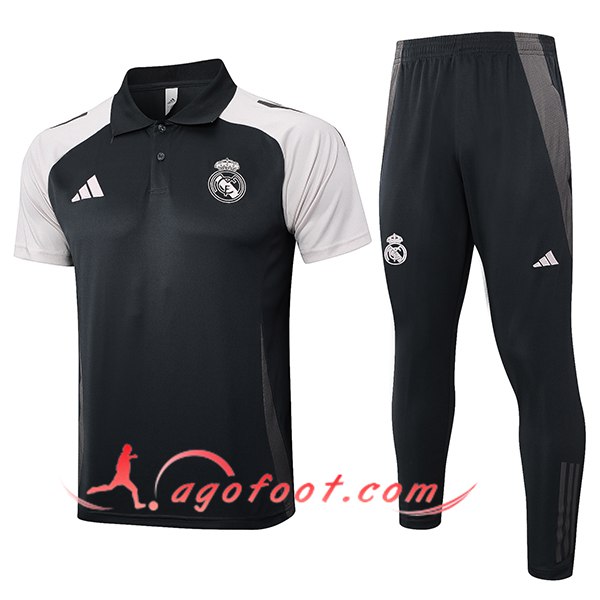 Ensemble Polo Foot Real Madrid Gris 2024/2025