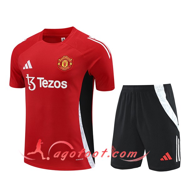 Ensemble Training T-Shirts Manchester United Rouge/Noir 2024/2025