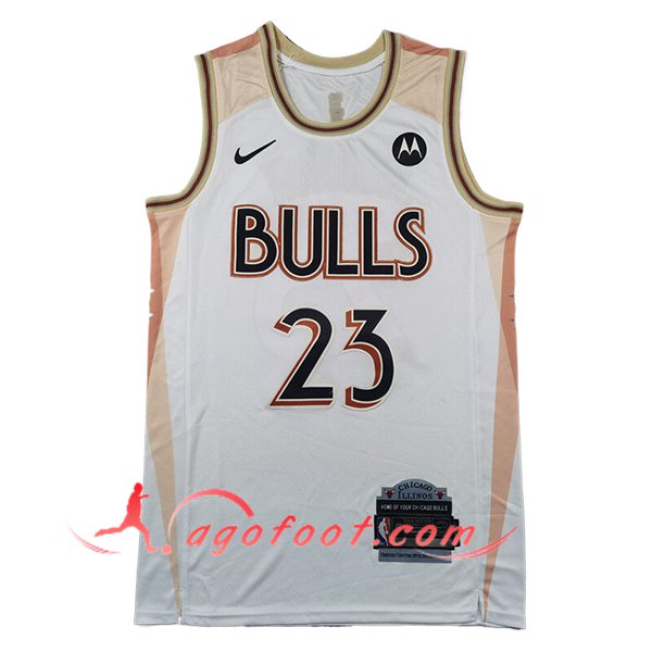 Maillot Chicago Bulls (JORDAN #23) 2024/25 Blanc/Orange