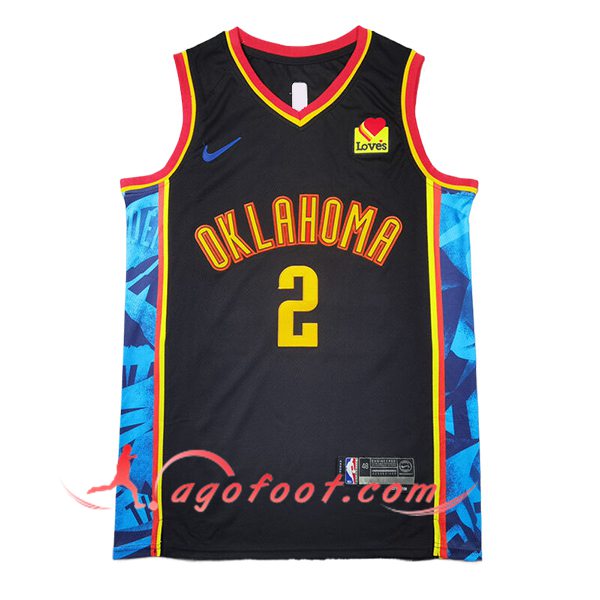 Maillot Oklahoma City Thunder (GIL GEOUS-ALEXANDER #2) 2024/25 Noir/Jaune/Bleu