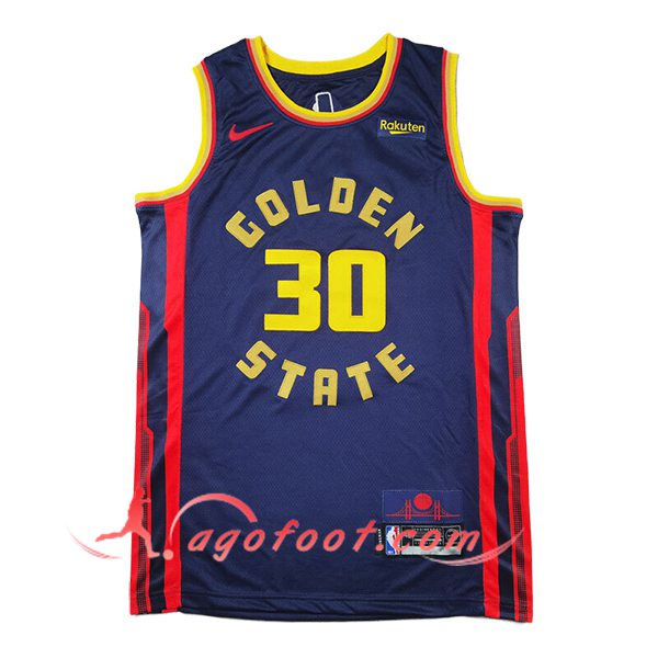 Maillot Golden State Warriors (CURRY #30) 2024/25 Bleu/Rouge/Jaune