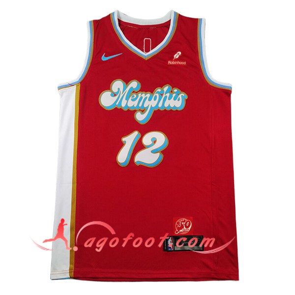 Maillot Memphis Grizzlies (MORANT #12) 2024/25 Rouge/Bleu