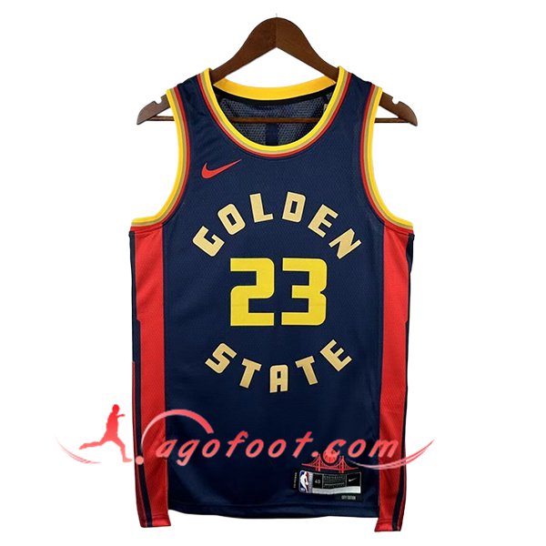 Maillot Golden State Warriors (GREEN #23) 2024/25 Noir/Rouge/Jaune