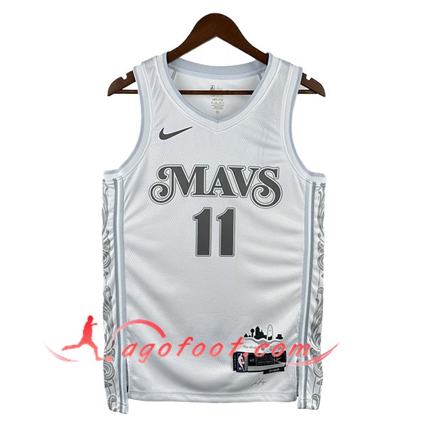 Maillot Dallas Mavericks (IRVING #11) 2024/25 Blanc/Gris -02