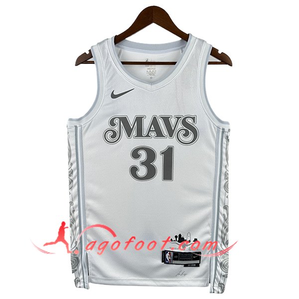 Maillot Dallas Mavericks (THOMPSON #31) 2024/25 Blanc/Gris