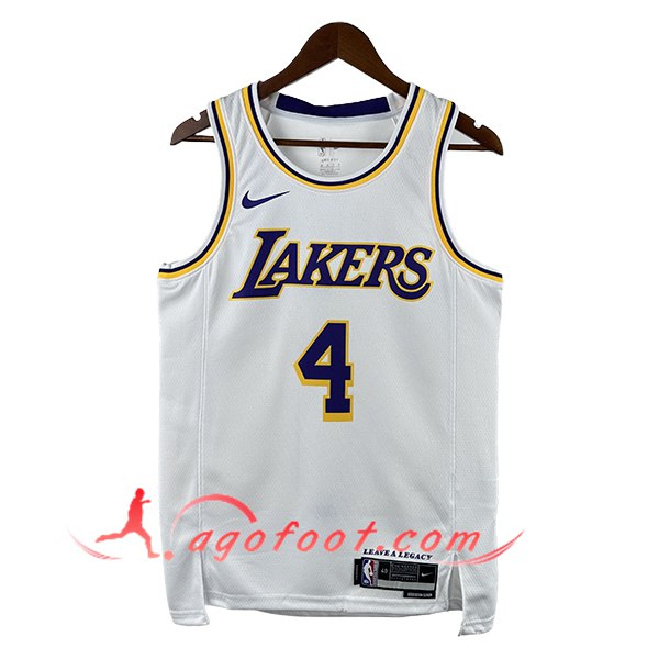 Maillot Los Angeles Lakers (KNECHT #4) 2024/25 Blanc/Pourpre/Jaune