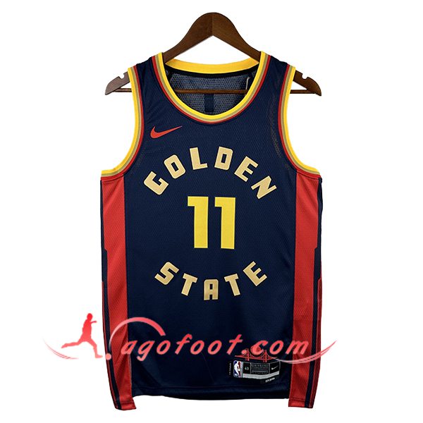 Maillot Golden State Warriors (THOMPSON #11) 2024/25 Noir/Rouge/Jaune