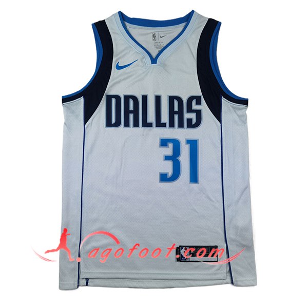 Maillot Dallas Mavericks (THOMPSON #31) 2024/25 Blanc/Bleu/Noir