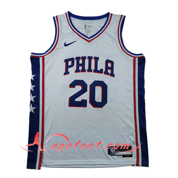 Maillot Philadelphia 76ers (McCAIN #20) 2024/25 Blanc/Bleu