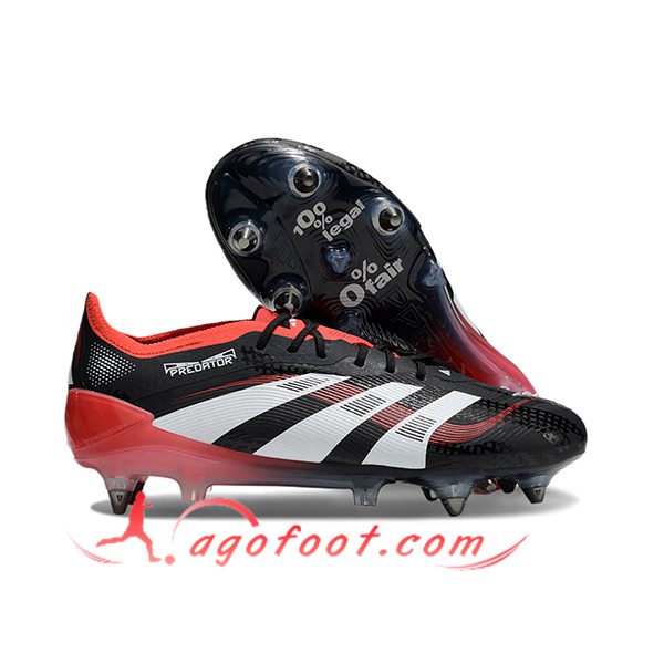 Adidas Chaussures de Foot 25 Predator Elite SG Noir/Orange/Blanc