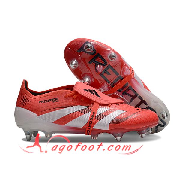 Adidas Chaussures de Foot 25 Predator Elite Tongue SG Orange/Blanc