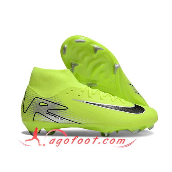 Nike Chaussures de Foot Mercurial Superfly 10 Academy FG Vert/Noir