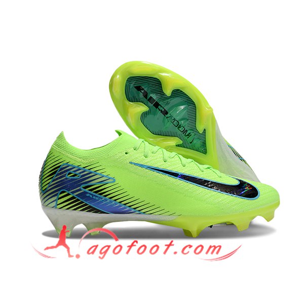 Nike Chaussures de Foot AIR Zoom Mercurial Vapor 16 Elite XXV FG Vert/Noir/Bleu