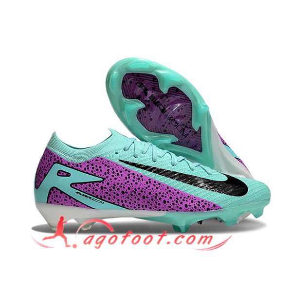 Nike Chaussures de Foot AIR Zoom Mercurial Vapor 16 Elite XXV FG Vert/Pourpre/Noir