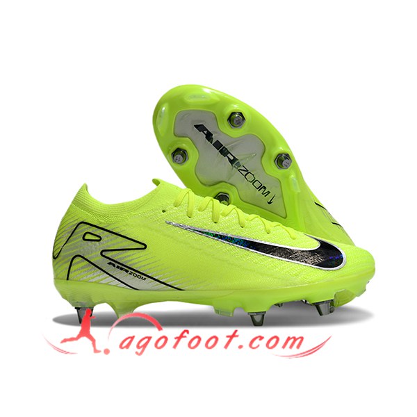 Nike Chaussures de Foot AIR ZOOM MERCURIAL VAPOR XVI ELITE SG-PRO Vert/Noir