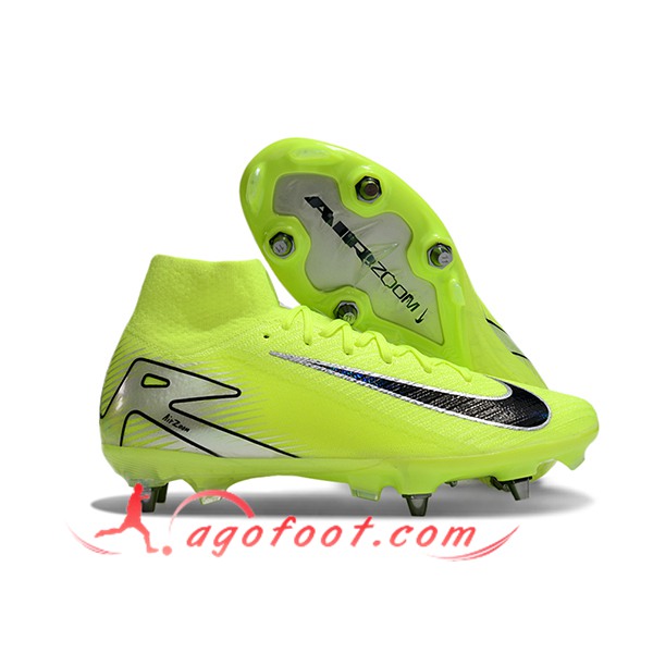 Nike Chaussures de Foot Air Zoom Mercurial Superfly IIX Elite SG Vert/Noir