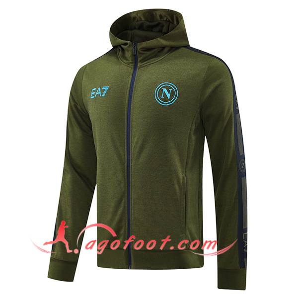 Veste A Capuche SSC Naples Vert/Bleu 2024/2025