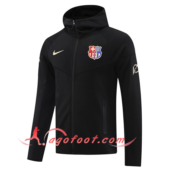 Veste A Capuche FC Barcelone Noir 2024/2025