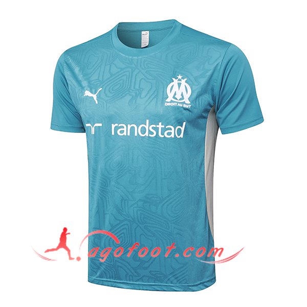 Training T-Shirts Marseille Bleu/Blanc 2024/2025