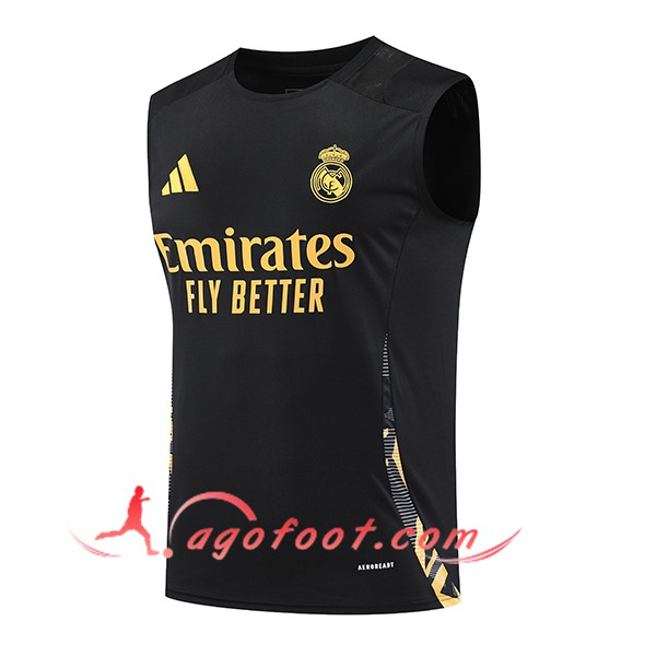 Training Debardeur Real Madrid Noir/Jaune 2024/2025 -03