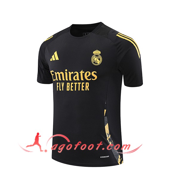 Training T-Shirts Real Madrid Noir/Jaune 2024/2025 -02