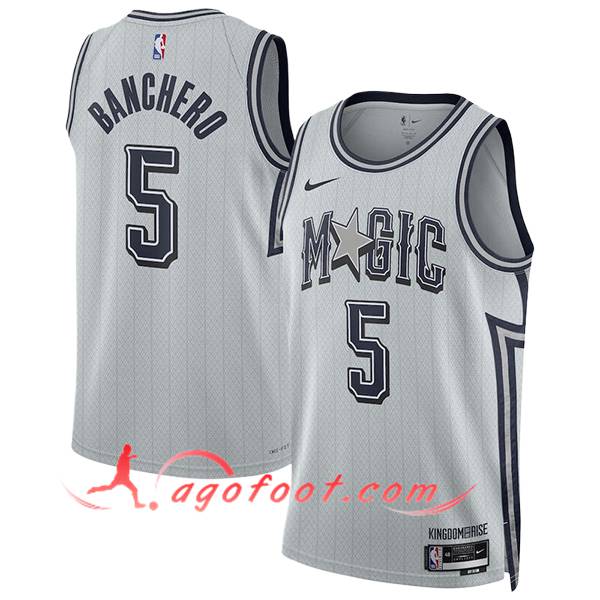Maillot Orlando Magic (BANCHERO #5) 2024/25 Blanc/Gris