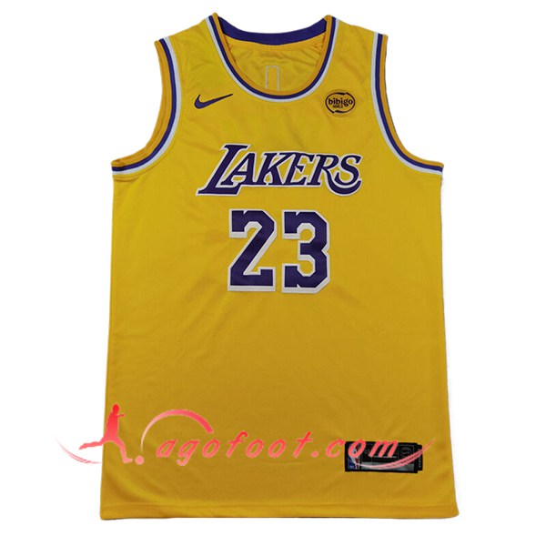 Maillot Los Angeles Lakers (JAMES #23) 2024/25 Jaune/Pourpre