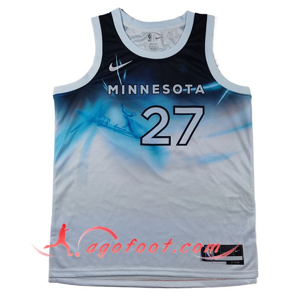 Maillot Minnesota Timberwolves (GOBERT #27) 2024/25 Blanc/Bleu -04