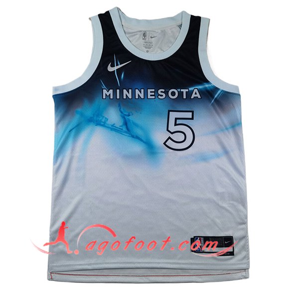 Maillot Minnesota Timberwolves (EDWARDS #5) 2024/25 Blanc/Bleu -04