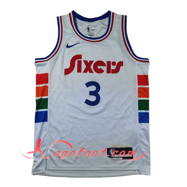 Maillot Philadelphia 76ers (IVERSON #3) 2024/25 Blanc -02
