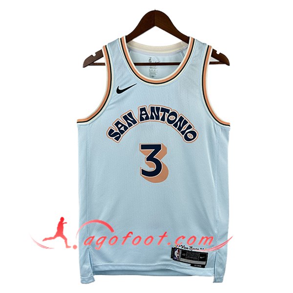 Maillot San Antonio Spurs (PAUL #3) 2024/25 Blanc/Orange/Noir