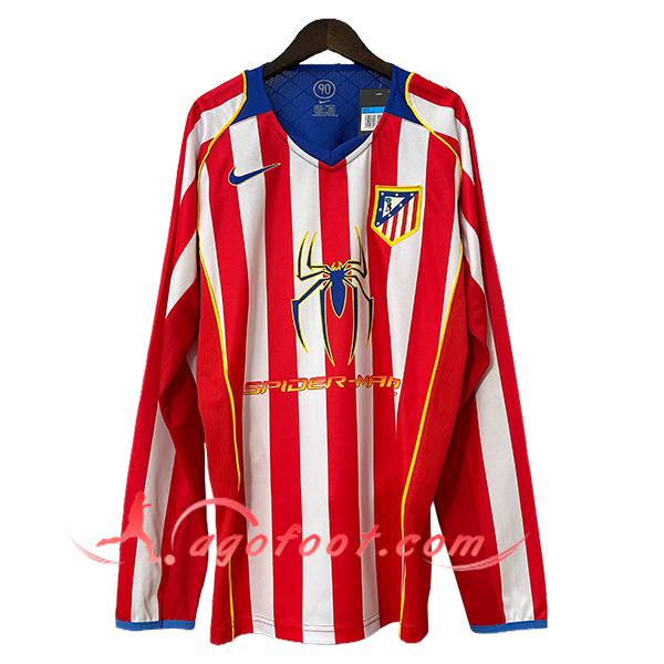 Maillot de Foot Atletico Madrid Retro Domicile Manches Longues 2004/2005