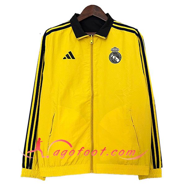 Coupe-Vent Real Madrid Jaune/Noir 2024/2025