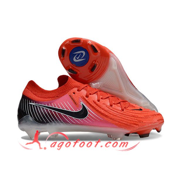 Nike Chaussures de Foot Phantom Luna Elite NU FG Orange/Rose/Noir
