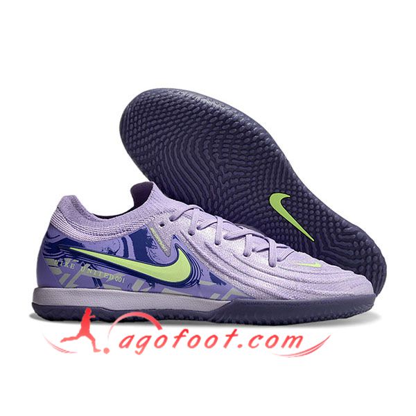 Nike Chaussures de Foot Phantom GX II Elite IC Pourpre/Vert