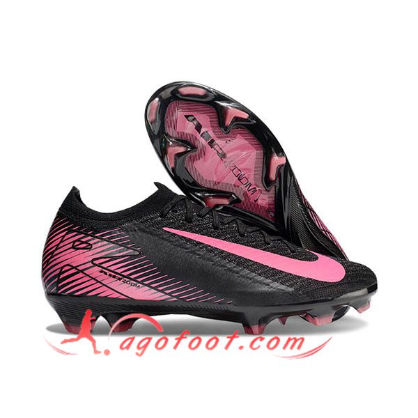 Nike Chaussures de Foot AIR Zoom Mercurial Vapor 16 Elite XXV FG Noir/Rose