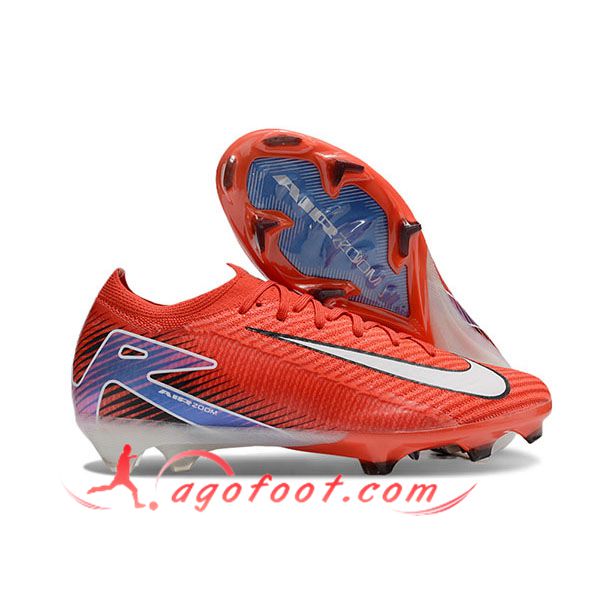 Nike Chaussures de Foot AIR Zoom Mercurial Vapor 16 Elite XXV FG Orange/Blanc/Bleu