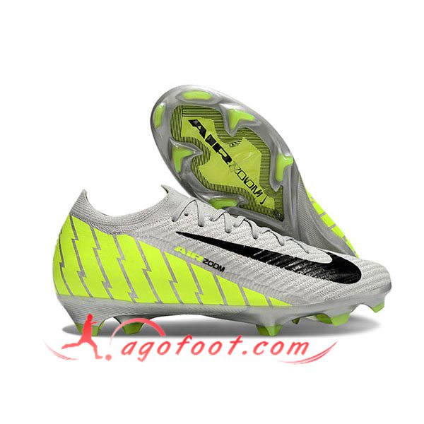 Nike Chaussures de Foot AIR Zoom Mercurial Vapor 16 Elite XXV FG Gris/Vert/Noir
