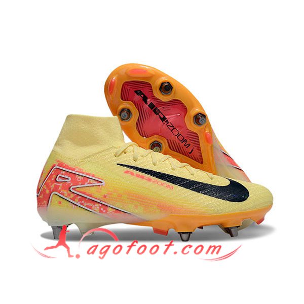 Nike Chaussures de Foot Air Zoom Mercurial Superfly IIX Elite SG Orange/Noir