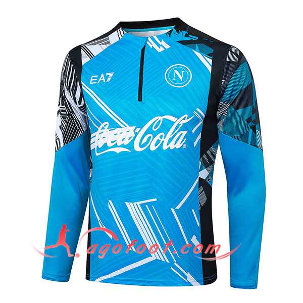 Sweatshirt Training SSC Naples Bleu/Blanc/Noir 2024/2025