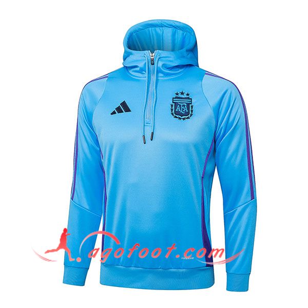 Sweatshirt Training Capuche Argentine Bleu/Pourpre 2024/2025